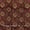 Cotton Authentic Bagru Maroon Colour Mughal Block Print Fabric 9016H