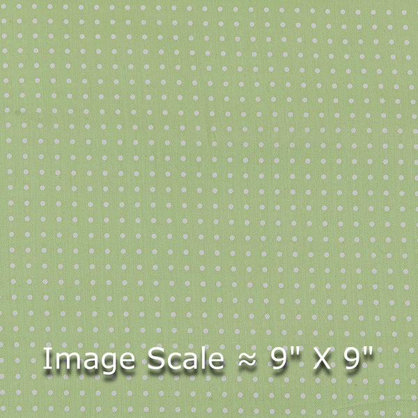 Dots Print on Pista Green Coloured Premium Cotton Satin Fabric Online 9031A10