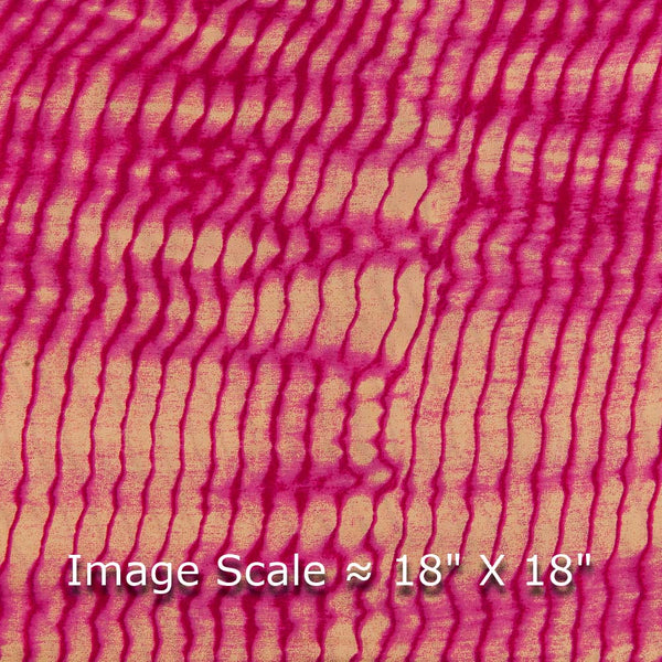Buy Satin Feel Cream Fuchsia Pink Colour Stripes Dabu Print Viscose Fabric Online 9050W