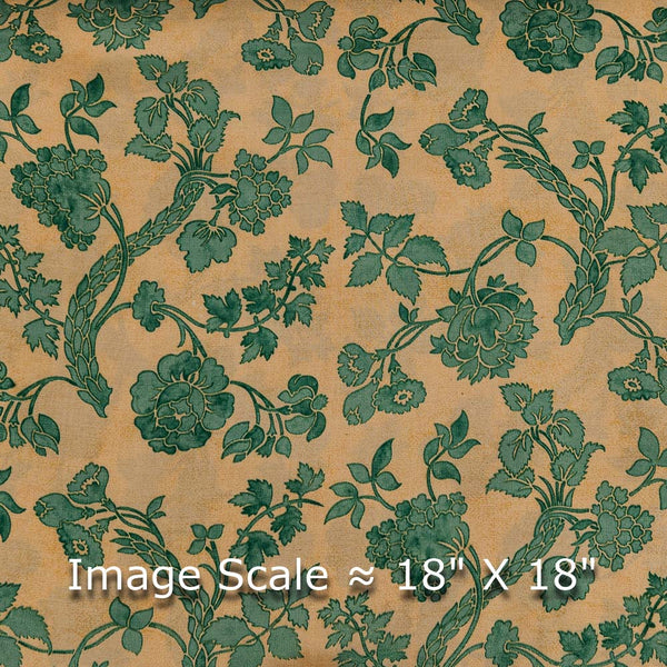 Buy Satin Feel Beige Colour Floral Jaal Print Viscose Fabric Online 9050