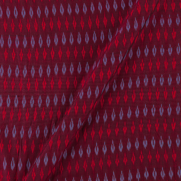 Mercerised Cotton Ikat Magenta Colour Fabric Online 9151ED
