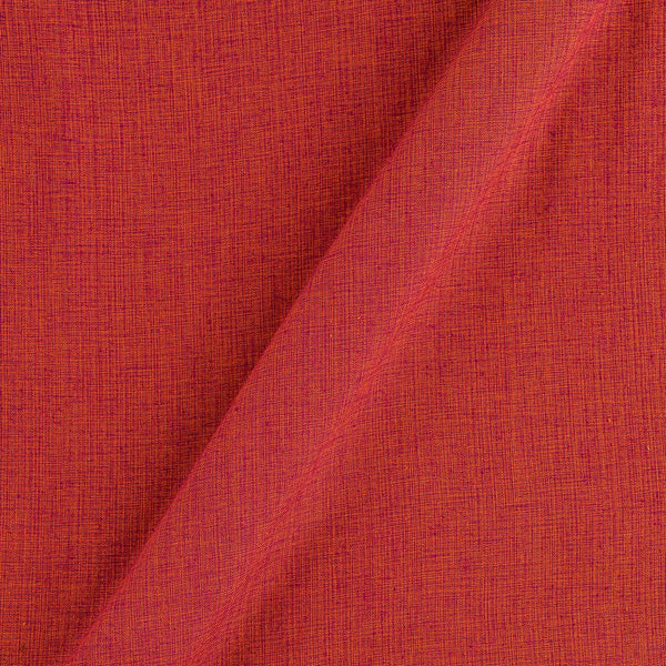Two Ply Cotton Peach Orange X Rani Pink Cross Tone Fabric Online 9277N