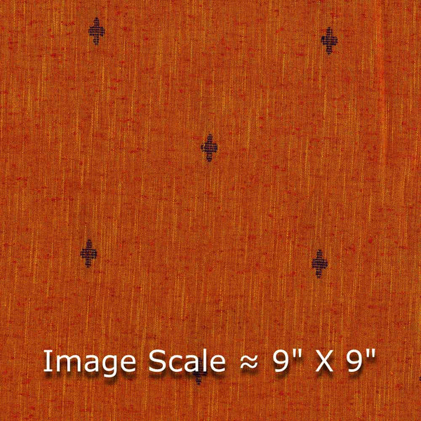 Buy Cotton Self Jacquard Butta Pattern Brick Orange Two Tone Fabric 9359ADN Online
