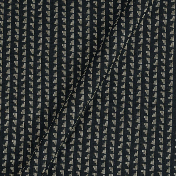 Cotton Self Jacquard Black Colour 43 Inches Width Geometric Washed Fabric freeshipping - SourceItRight