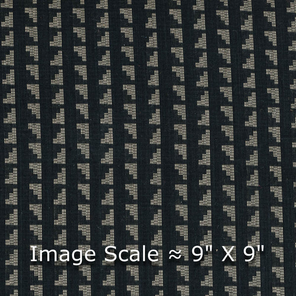 Cotton Self Jacquard Black Colour 43 Inches Width Geometric Washed Fabric freeshipping - SourceItRight
