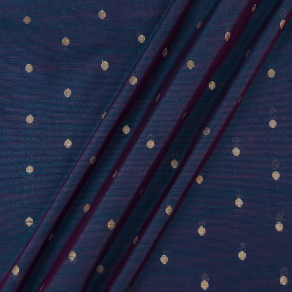 Spun Dupion Teal X Crimson Cross Tone Golden Butta Fabric Online 9363EL