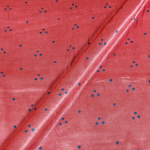 Buy Coloured Bandhej Print On Dusty Rose Colour Gaji Fabric Online 9418DT