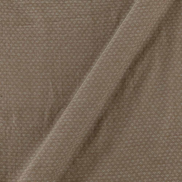 Cotton Self Jacquard Butti Dark Beige Colour Washed Fabric Online 9423R