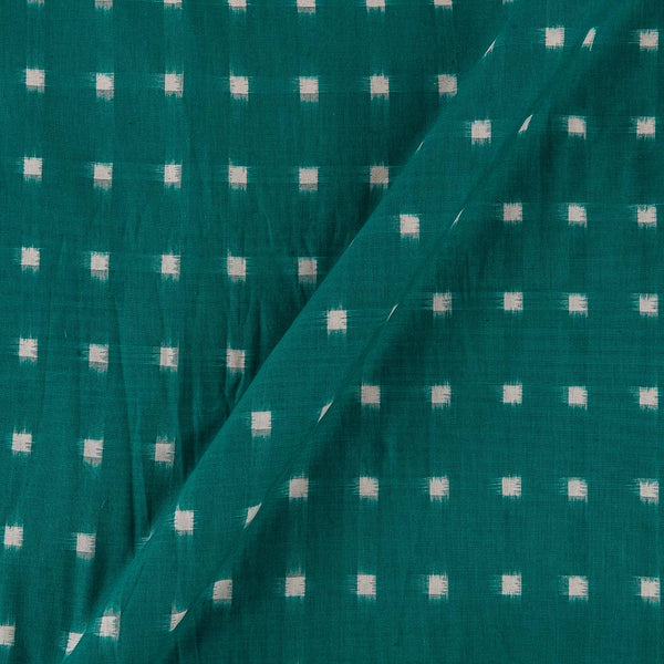 Handloom Cotton Sea Green Colour Double Ikat Fabric Online 9438BN1