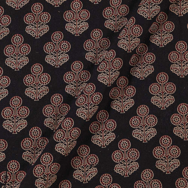 Gamathi Cotton Natural Dyed Sanganeri Print Black Colour 45 Inches Width Fabric freeshipping - SourceItRight
