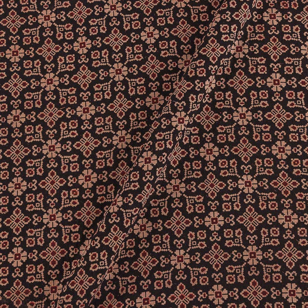 Gamathi Cotton Natural Dyed Patola Print Black Colour 45 Inches Width Fabric freeshipping - SourceItRight