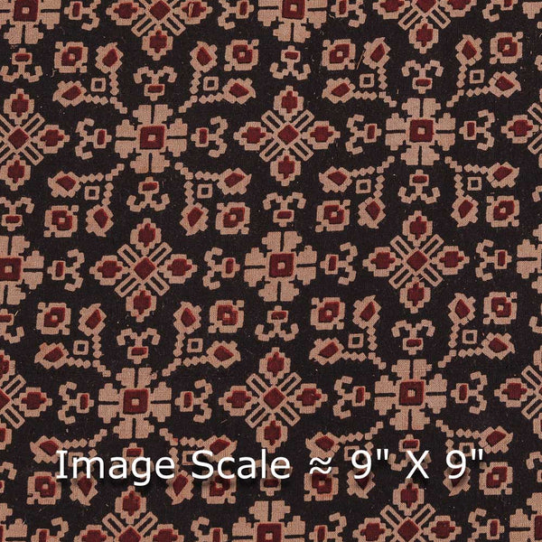 Gamathi Cotton Natural Dyed Patola Print Black Colour 45 Inches Width Fabric freeshipping - SourceItRight