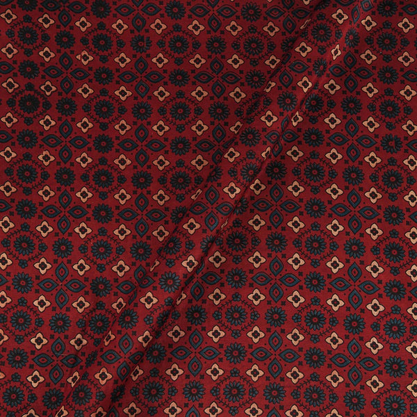Gaji Maroon Colour Ajrakh Print 45 Inches Width Fabric freeshipping - SourceItRight