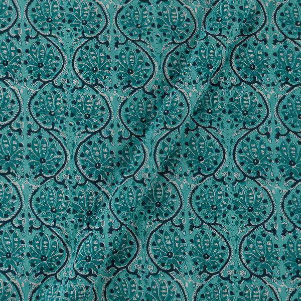 Cotton Aqua Colour 42 Inches Width Mughal Print Fabric freeshipping - SourceItRight