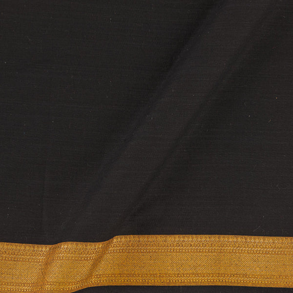 South Cotton Black Colour Two Side Zari Border 41 Inches Width Fabric freeshipping - SourceItRight
