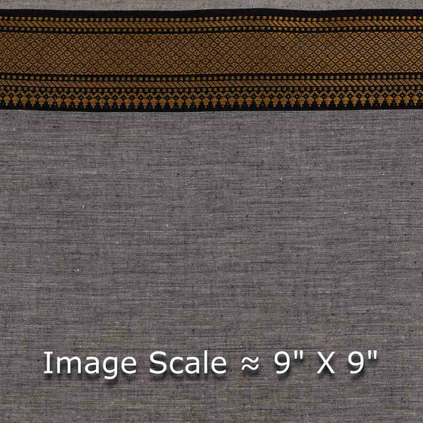 South Cotton Grey Black Colour Two Side Zari Border 41 Inches Width Fabric freeshipping - SourceItRight