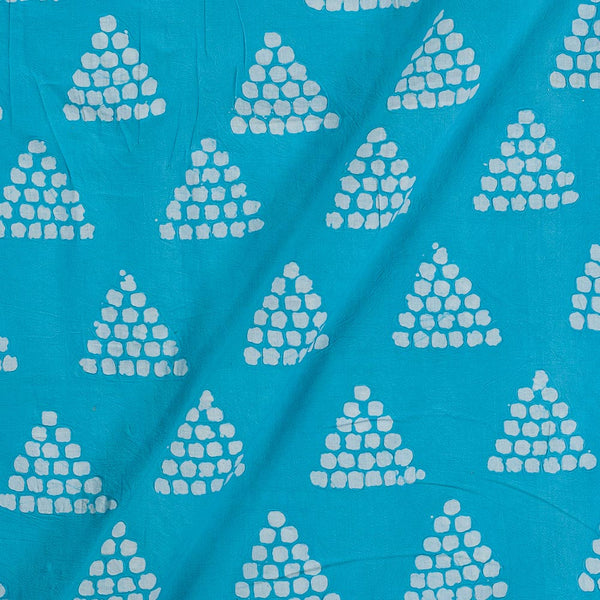 Cotton Aqua Colour Brasso Effect With Batik Print 42 inches Width  Fabric cut of 0.40 Meter freeshipping - SourceItRight