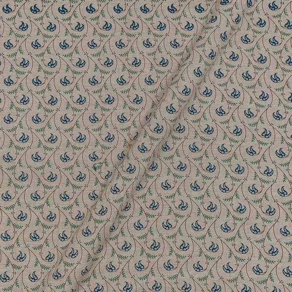 Flex Cotton Beige Colour 43 Inches Width Jaal Hand Block Print Fabric cut of 0.75 Meter freeshipping - SourceItRight