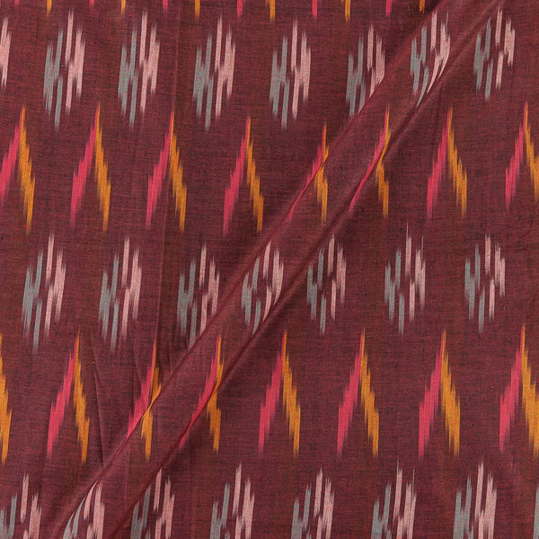 Cotton Maroon Black Mix Tone Woven Ikat Type 43 Inches Width Fabric freeshipping - SourceItRight