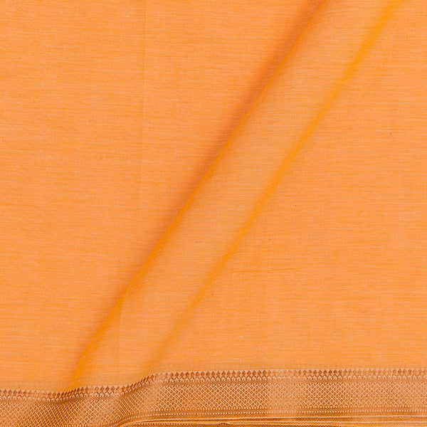 Buy Mangalgiri Cotton Peach Colour Two Side Nizam Zari Border Fabric Online 9707R