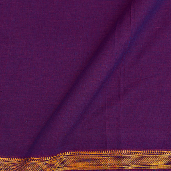 Buy Mangalgiri Cotton Purple Two Tone Two Side Nizam Zari Border Fabric Online 9707W