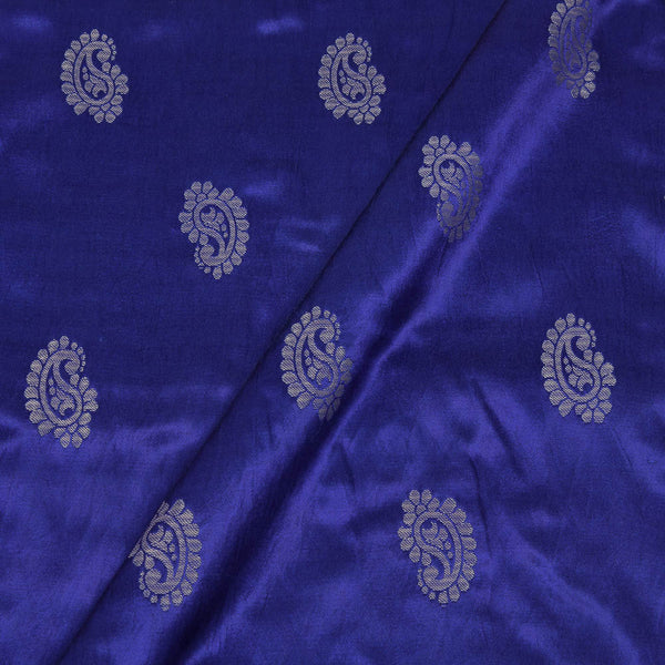 Kasab Butta Patan Gaji Violet Blue Colour Fabric freeshipping - SourceItRight