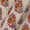 Cotton White Colour Floral Block Print With Gold Lurex Fabric Online 9725AD