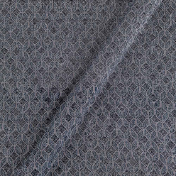 Buy Rayon Grey Indigo Colour Geometric Print Fabric 9774L Online