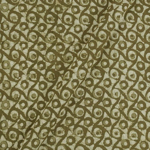 Dabu Cotton Olive Colour Geometric Print Fabric freeshipping - SourceItRight