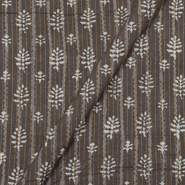 Dabu Cotton Cedar Colour Leaves Print 45 Inches Width Lurex Fabric freeshipping - SourceItRight