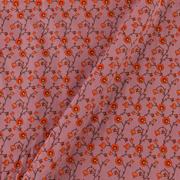 South Cotton Rose Petal Colour Jaal with One Side Zari Border Fabric Online 9827V