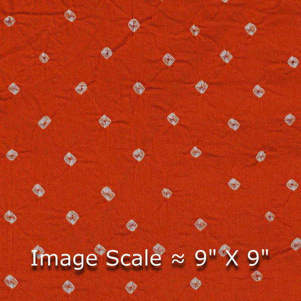 Cotton Satin Tangerine Orange Colour 40 inches Width Ek Bundi Bandhani Fabric freeshipping - SourceItRight