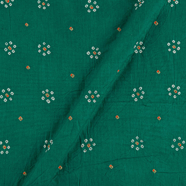 Cotton Satin Rama Green Colour Bandhani 40 Inches Width Fabric freeshipping - SourceItRight