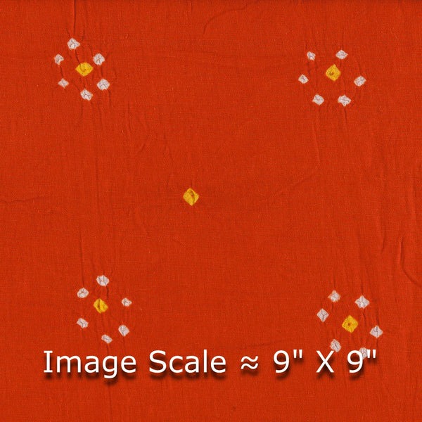 Cotton Satin Fanta Orange Colour Bandhani 40 inches Width Fabric freeshipping - SourceItRight