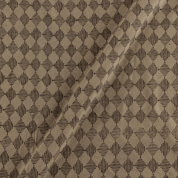 Buy Dabu Cotton Olive Colour Geometric Block Print Fabric 9881D Online