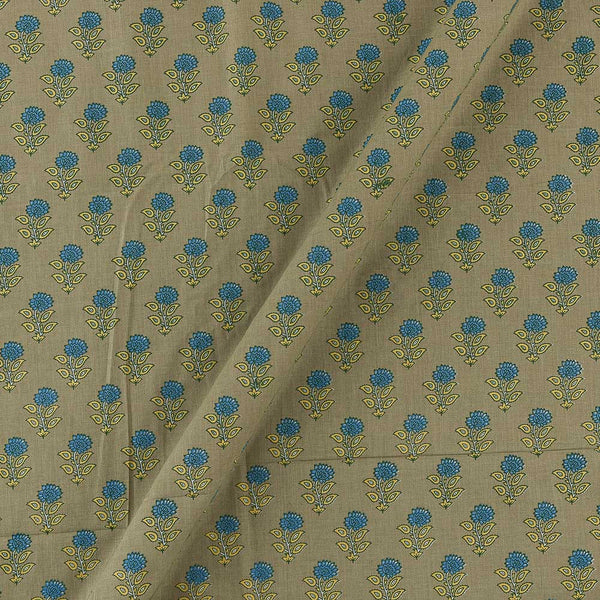 Soft Cotton Beige Colour Floral Print Fabric Online 9934EE