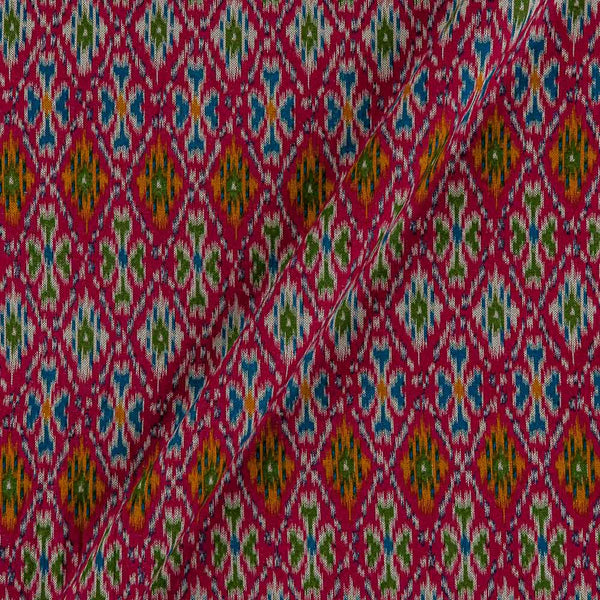 Buy Flex Cotton Rani Pink Colour Ethnic Geometric Print Fabric Online 9949A