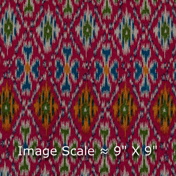 Buy Flex Cotton Rani Pink Colour Ethnic Geometric Print Fabric Online 9949A