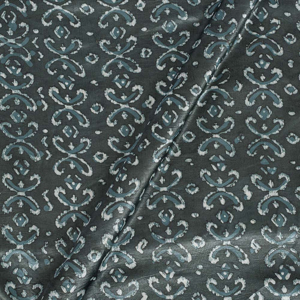 Gaji Dabu Geometric Print Steel Grey Colour 45 inches Width Fabric freeshipping - SourceItRight