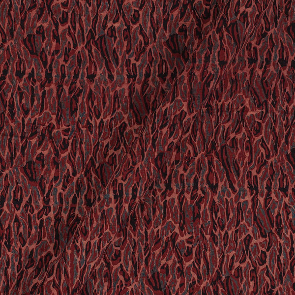 Ajarakh Cotton Maroon Colour Natural Dye Block Print Fabric freeshipping - SourceItRight