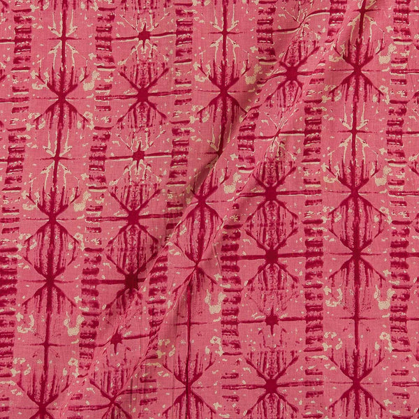 Cotton Pink Colour Abstract Print Fabric Online 9978CB