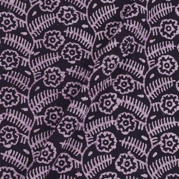 Cotton Single Kaam Kutchhi Wax Batik Print Plum Colour 45 Inches Width Floral Jaal Pattern Fabric freeshipping - SourceItRight