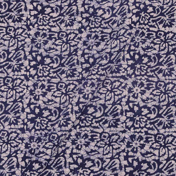 Cotton Single Kaam Kutchhi Wax Batik Print Blueberry Colour Floral Pattern 43 Inches Width Fabric freeshipping - SourceItRight