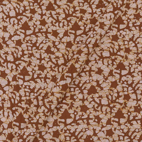 Cotton Single Kaam Kutchhi Wax Batik Print Brown Colour Abstract Pattern 43 Inches Width Fabric freeshipping - SourceItRight