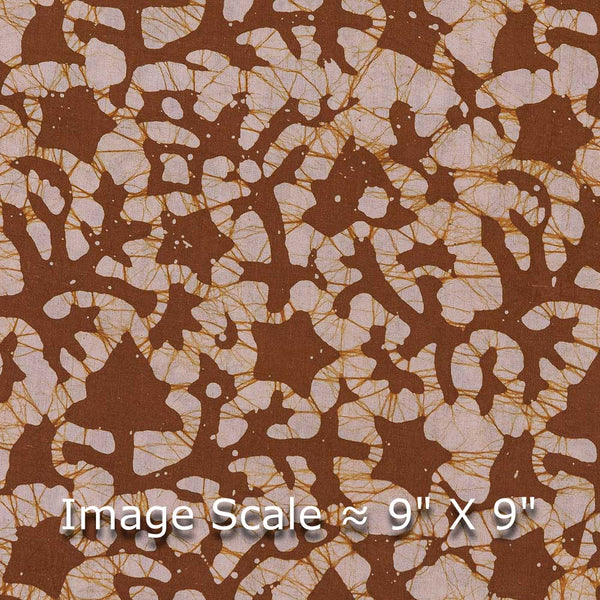 Cotton Single Kaam Kutchhi Wax Batik Print Brown Colour Abstract Pattern 43 Inches Width Fabric freeshipping - SourceItRight