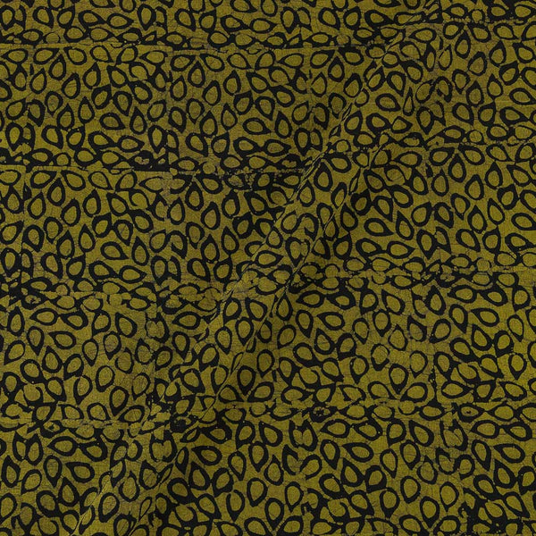 Cotton Single Kaam Kutchhi Wax Batik Print Olive Green And Black Colour Geometric Pattern 46 Inches Width Fabric freeshipping - SourceItRight