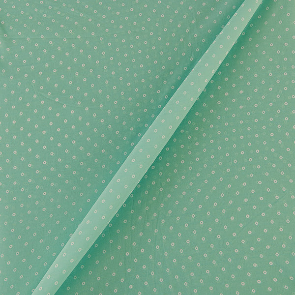 Buy Georgette Mint Colour Bandhani Print Poly Fabric 2253BJ Online