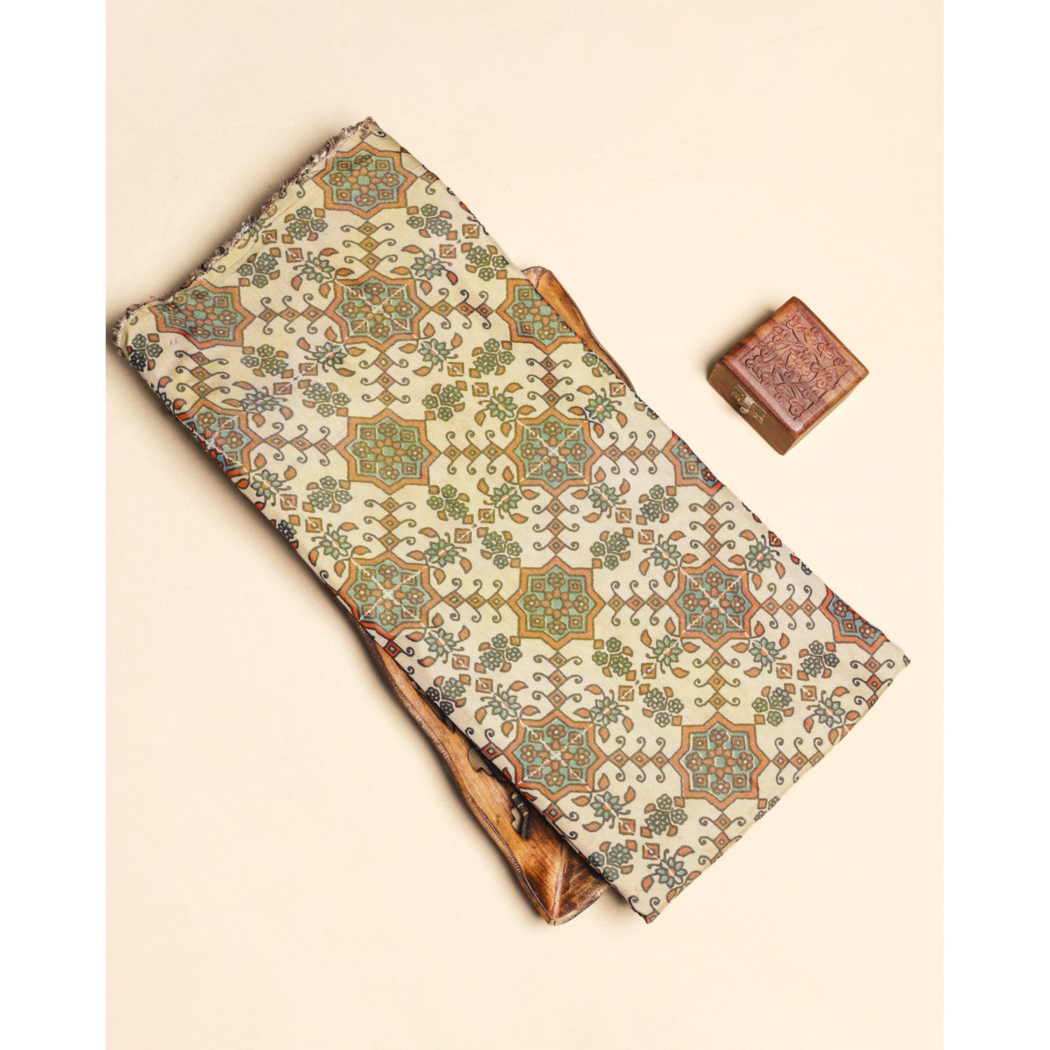 CREPE AJRAKH PRINTED FABRIC