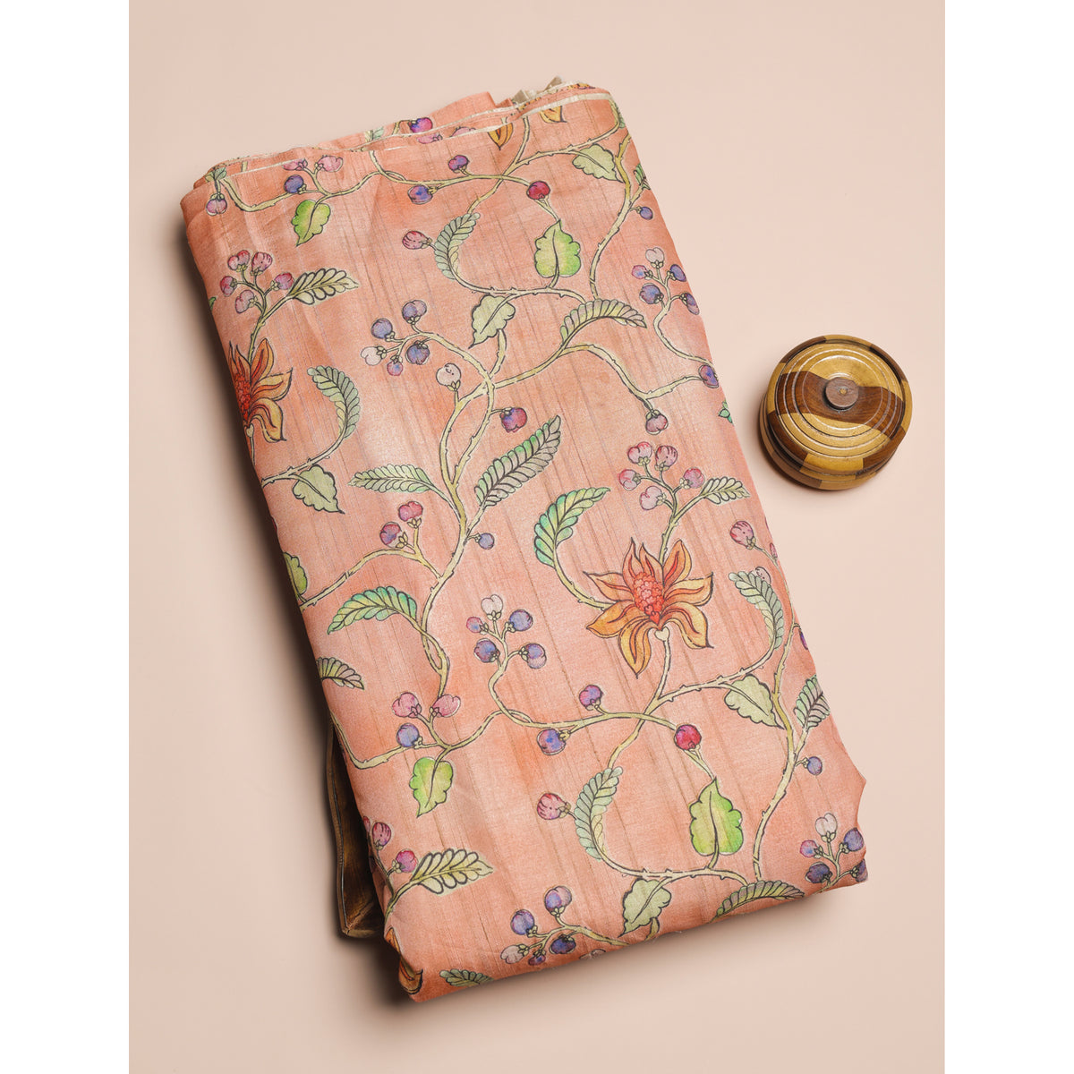 SEMI TUSSAR PRINTED FABRIC