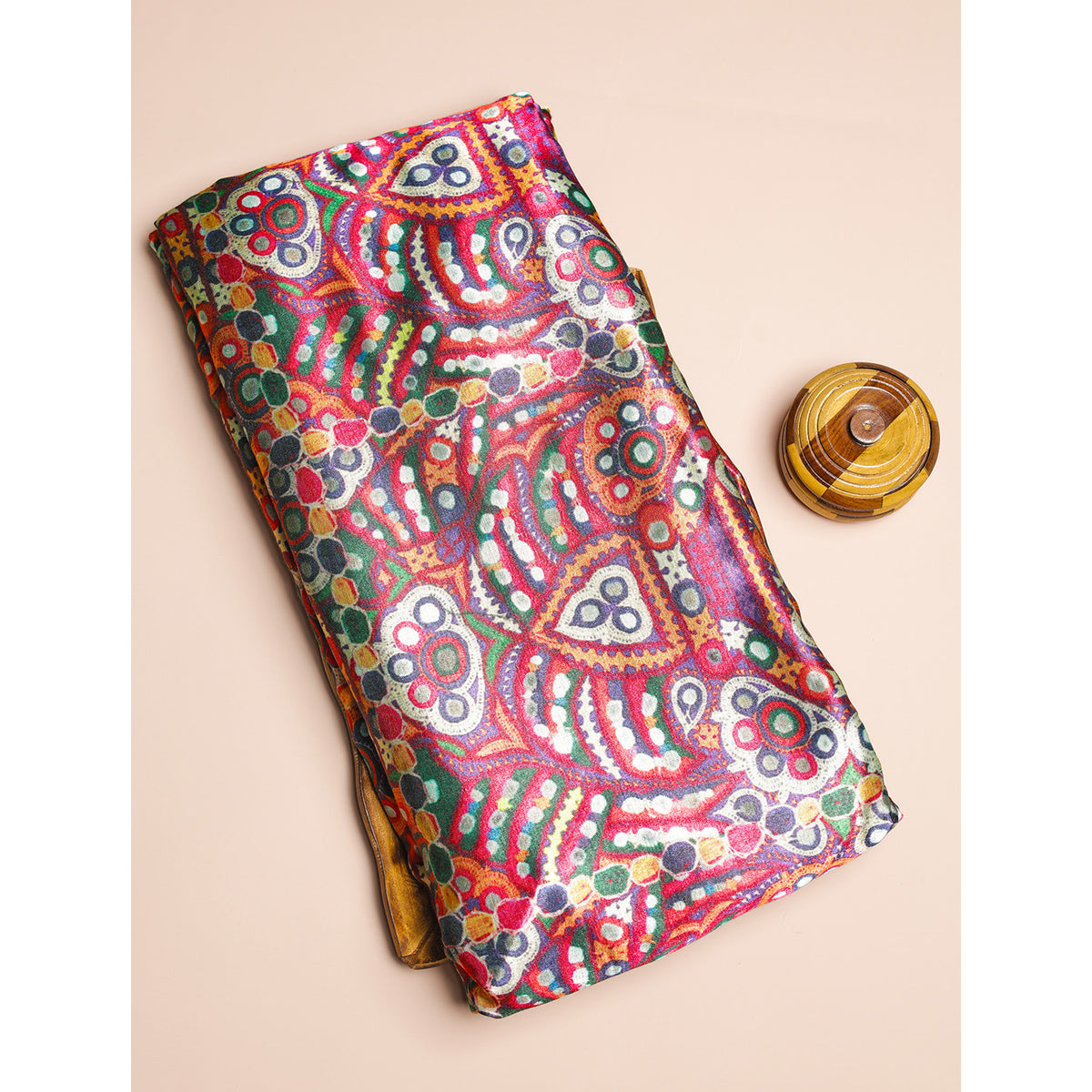 PURE MASHRU GAJJI SILK PRINTED FABRIC